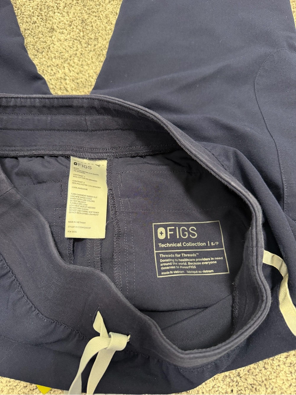 Figs S/P Navy Blue Joggers - Picture 3 of 4